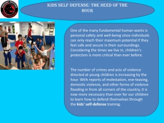 Kids Self Defense