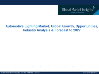 Automotive Lighting Market Growth Analysis & Forecast Report | 2021-2027
