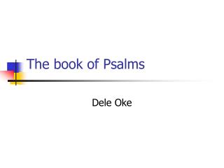 The book of Psalms