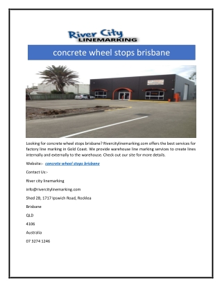 concrete wheel stops brisbane