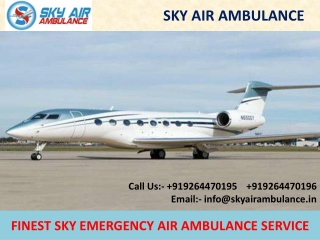 First-Class Sky Air Ambulance Service in Bokaro and Brahmpur