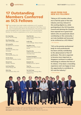 17 Outstanding Members Conferred as SCS Fellows
