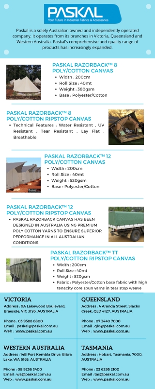 Ensure Safety with Industrial Canvas in Australia