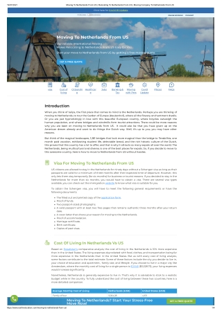 Moving To Netherlands From US