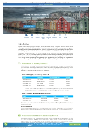 Moving To Norway From US