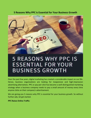 5 reasons why PPC is essential for your business growth
