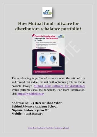 How Mutual fund software for distributors rebalance portfolio