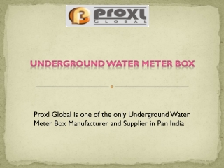 Have a Look at Our Underground Water Meter Box