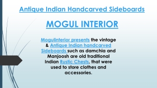 Antique Indian Handcarved Sideboards