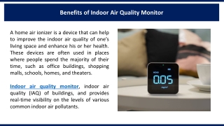 Benefits of Indoor Air Quality Monitor