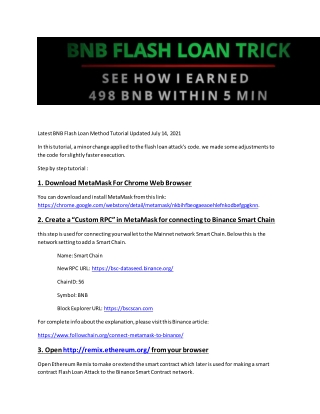 BNB Flash Loan Trick - How I Earned 500 BNB With No Coding PancakeSwap Arbitrage