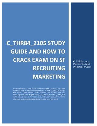 C_THR84_2105 Study Guide and How to Crack Exam on SF Recruiting Marketing