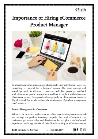 Importance of Hiring eCommerce Product Manager
