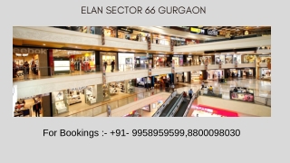 Elan  New Commercial Project Sector 66 Layout Plans, Elan New Commercial Sector