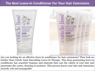 The Best Leave-In Conditioner For Your Hair Extensions