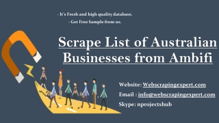 Scrape List of Australian Businesses from Ambifi
