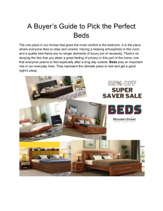 Shop best beds online from WoodenStreet at best prices