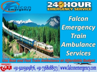Get Falcon Emergency Train Ambulance Facilities in Bangalore and Patna with the Best ICU Setup