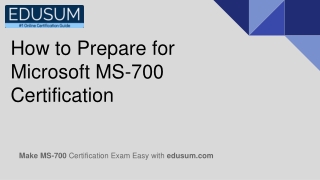 [PDF] Microsoft MS-700 Certification Exam with MS-700 Practice Test