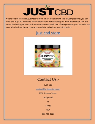 Just CBD Store | Justcbdstore.com