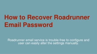 Roadrunner password recovery 1(833)836-0944 | Roadrunner password reset number
