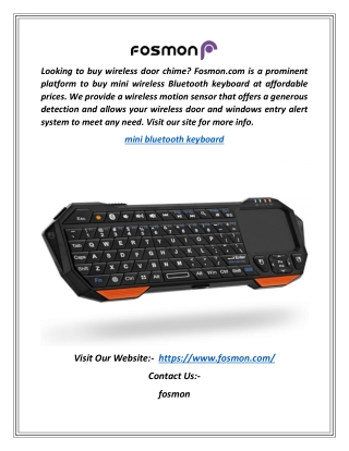 Mini Bluetooth Keyboard | Fosmon.com
