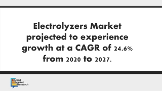 Electrolyzers Market projected to experience growth at a CAGR of 24.6% by 2027.