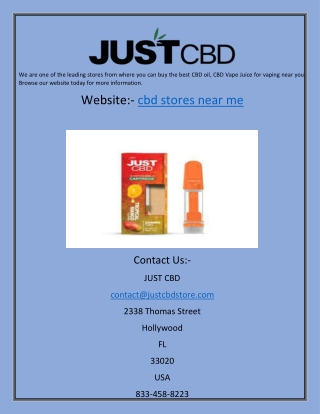 CBD Stores Near Me | justcbdstore.com