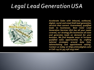 Legal Lead Generation USA