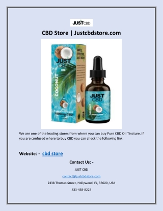 CBD Store | Justcbdstore.com