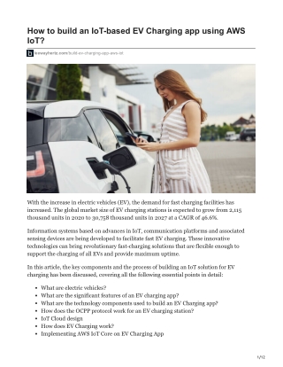 Build IoT-based EV Charging App | EV Charging App Development