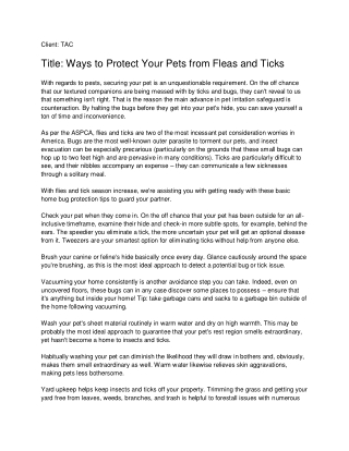 Ways to Protect Your Pets from Fleas and Ticks_ TAC