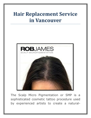 Hair Replacement Service in Vancouver