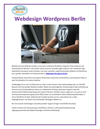 Webdesign Wordpress Berlin