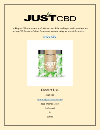 Shop CBD | Justcbdstore.com