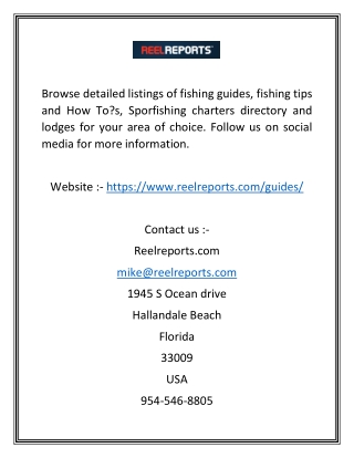 Top Fishing Guides  ReelReports.com