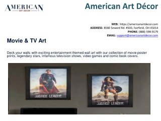 American Art Decor - Collection of Movie and Art Posters