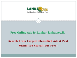 Free Online Ads Sri Lanka - lankatree.lk