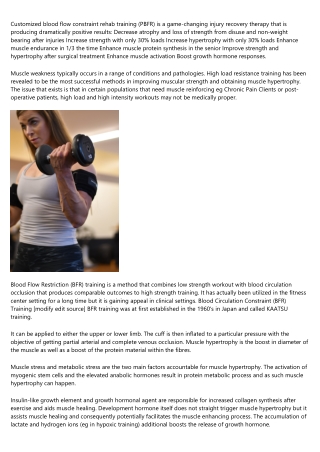 Effects Of Blood Flow Restriction Training On Aerobic Capaci ...