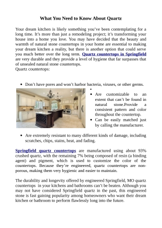 What You Need to Know About Quartz