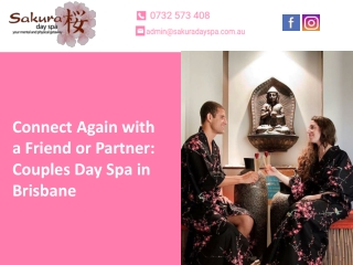 Connect Again with a Friend or Partner: Couples Day Spa in Brisbane