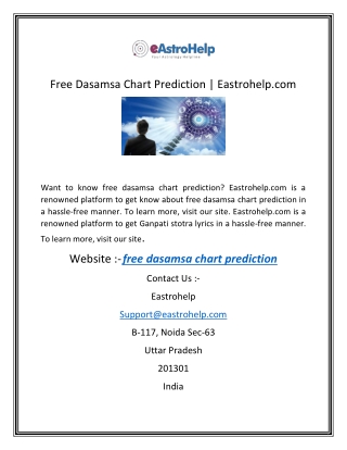 Free Dasamsa Chart Prediction  Eastrohelp.com-converted