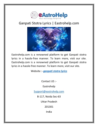 Ganpati Stotra Lyrics  Eastrohelp.com-converted
