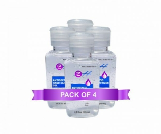 60 ml ZH Antiseptic Hand Sanitizer Gel – (Pack of 4)