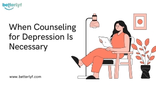 When Counseling for Depression Is Necessary