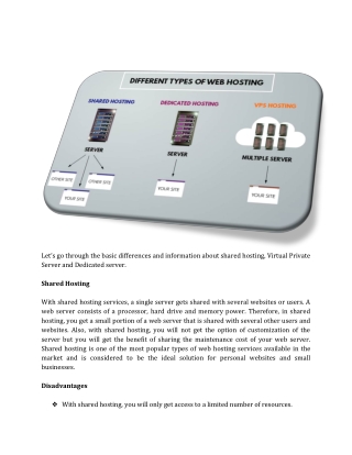 Different Types of Web Hosting