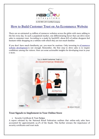 How to Build Customer Trust on An Ecommerce Website