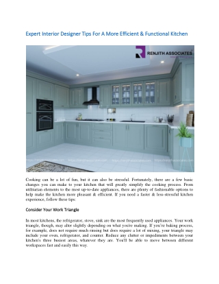 Expert interior designer tips for a more efficient & functional kitchen