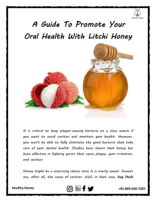 A Guide To Promote Your Oral Health With Litchi Honey