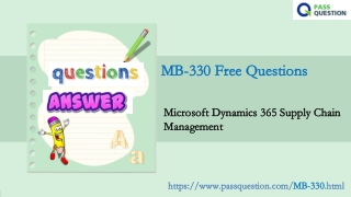 2021 Microsoft Dynamics 365 MB-330 Real Questions